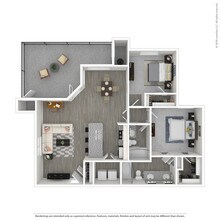 2 Bed 2 Bath 1498 SqFt (1186 Net)  3019 floor plan